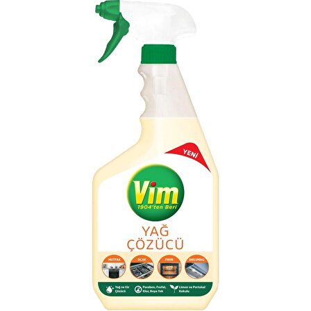 Vim Mutfak Yağ Çözücü Sprey 4 x 750 Ml