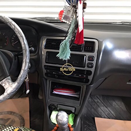 Toyota Corolla Efsane kasa,2 cam otomatik uyumlu,Gri Karbon Ful Set Torpido Maun Kaplama(GRİ Karbon)
