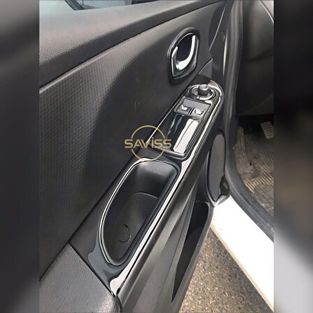 Renault Clio 4 Joy Paket 40 Parça Full Set Torpido Maun Kaplama Piano Black (Parlak Siyah)