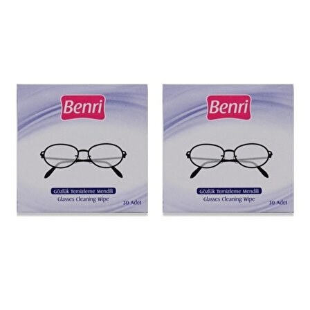 Benri Cam Gözlük Temizleme Mendili 30 Adet X 2 Paket