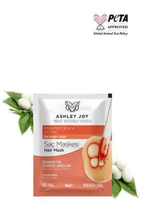 Ashley Joy İpek Proteini İçeren Donuk Ve Cansız Saçlara Özel Canlandırıcı Saç Maskesi 30 ML