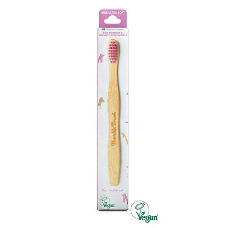 Organicadent DoğalÇocuk Diş Macunu + Humble Brush Bambu Diş Fırçası (PEMBE)