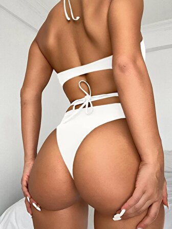 Kadın Özel Tasarım İç Çamaşır Takımı - Beyaz - L/XL