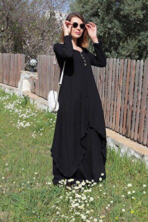 Toridas Günlük Yazlık Salaş Kadın İki Katlı  Elbise dis225