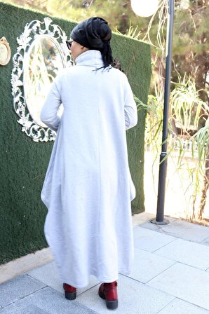Toridas Günlük Yazlık Mevsimlik Salaş Panço Kadın Tesettür Elbise 5110gritesettür