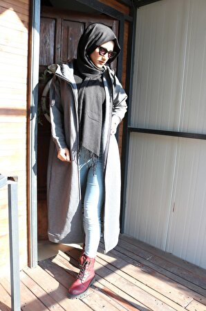 Toridas Günlük Kışlık Tam Boy  Kadın Tesettür Ceket  bt320fümetesettür