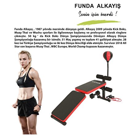 Katlanabilir Fitness Ağırlık Sehpası - Mekik Aleti - Boks Topu -tüm Vücut Egzersiz Aleti Gym Bench