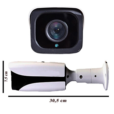 6 Kameralı Set - Araç İnsan Yüz Hareket Algılayan 4 Array Ledli 5MP  Lensli 1080P Metal Kasa Güvenlik Kamerasi Seti 3004-1