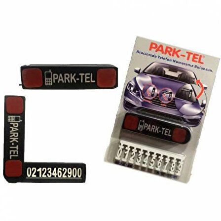 1 Adet Parktel - Park-Tel -Araç Numaratör - İstediğin Numarayı Yerleştir - Parktel