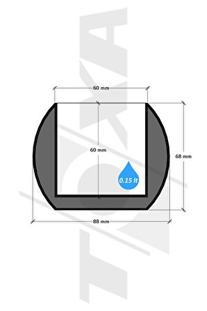 DS- 1 Adet 0.15 Litre Mercan No:1 Kaktüs Sukulent Saksı Plastik Saksı 88x68mm 