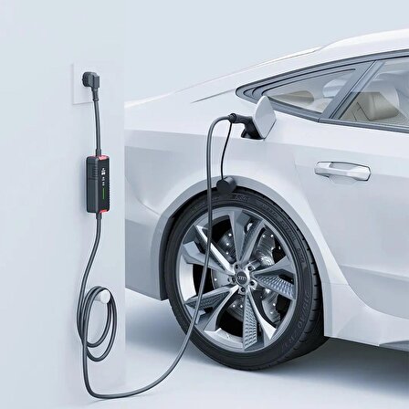 Elektrikli Araba Taşınabilir Şarj Cihazı / Çanta Hediyeli / Ayarlanabilir Güç / 6A-16A / 3.5 kW / Tip2 / Monofaze / 230 VAC