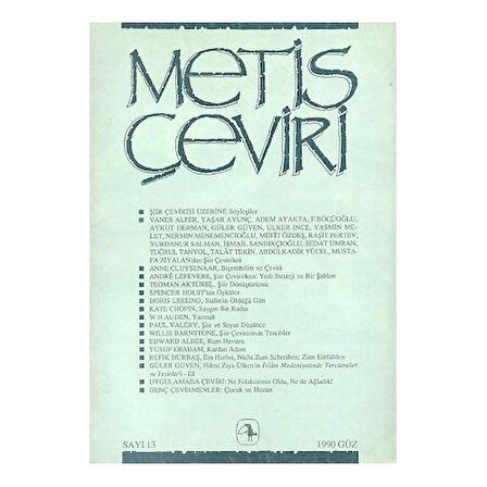 Metis Çeviri 13 Güz 1990
