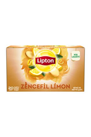 Lipton Bitki Çayı Zencefil Limon 20'Li Bardak Poşet 40 G