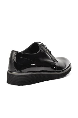 Fosco 6510 Siyah Rugan Erkek Hakiki Deri Günlük Ayakkabı