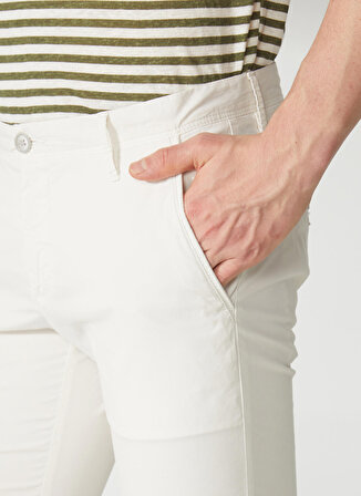 AT.P.CO Normal Bel Normal Paça Slim Fit Beyaz Erkek Pantolon A261DAN78TC506/TB