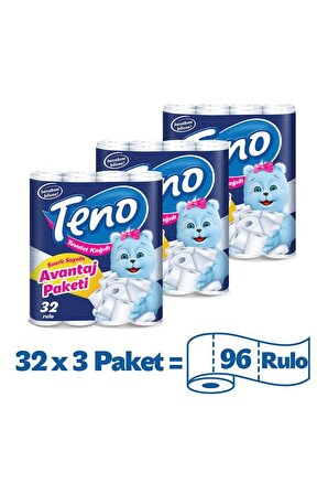 Teno Avantaj Paket Tuvalet Kağıdı 96 Rulo