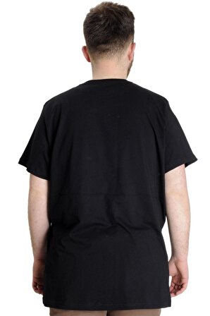 Mode XL Büyük Beden Erkek T-Shirt Basic 20031 Siyah