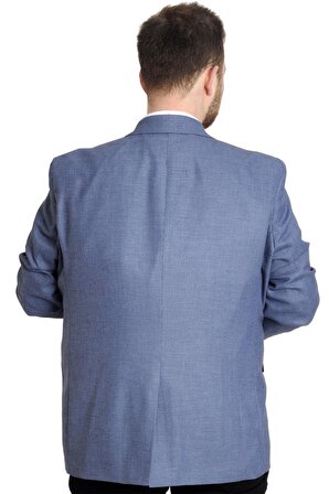 Mode XL Büyük Beden Erkek Ceket Blazer Perfetto Plus 21022 İndigo