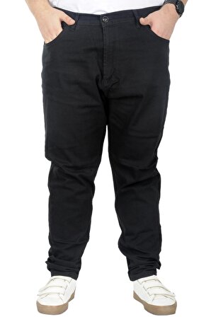Mode XL Büyük Beden Pantolon Gabardin Jogger Doğa 22920 Siyah