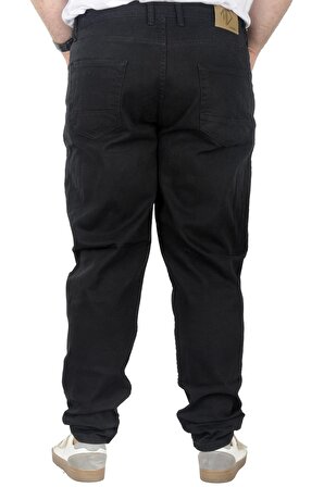 Mode XL Büyük Beden Pantolon Gabardin Jogger Doğa 22920 Siyah