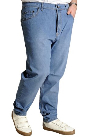 Mode XL Erkek Kot Pantolon Klasik 5Cep Deep Royal Blue 22932 Mavi
