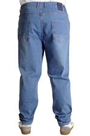 Mode XL Erkek Kot Pantolon Klasik 5Cep Deep Royal Blue 22932 Mavi