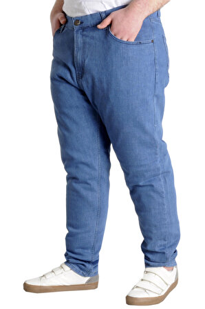 Mode XL Büyük Beden Erkek Kot Pantolon MARWEL NOCHE BLUE 22940 MAVI