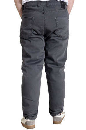 Mode XL Büyük Beden Erkek Pantolon Kot Klasik 5Cep FOCUS 23904 Füme
