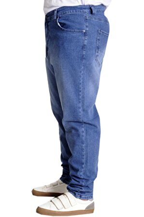 Mode XL Büyük Beden Erkek Kot Pantolon Klasik Pure Star 23907 Açık Mavi