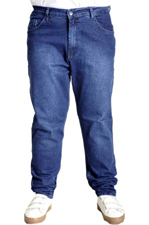 Mode XL Büyük Beden Erkek Kot Pantolon Klasik Pure Star 23907 Mavi