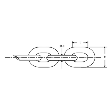 Atlı 07 Mm Galvanizli Normal Baklalı Zincir