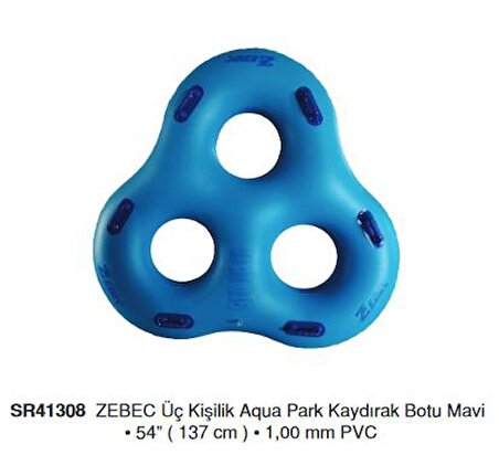 Zebec Üç Kişilik Aqua Park Kaydırak Botu Mavi