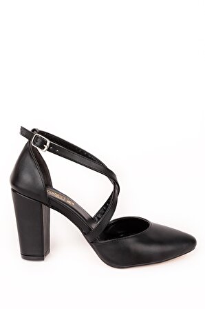 Kadın Siyah Topuklu Ayakkabı 17-223