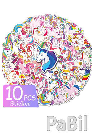 Pony Anime Manga Figürleri Sticker - Çıkartma - Etiket - 10 Adet Karışık