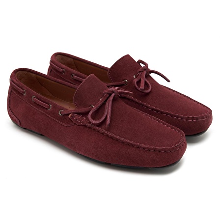 Connor Bordo Erkek Süet Loafer