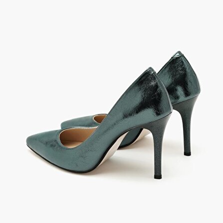 Yeşil Kadın Klasik Topuklu Ayakkabı