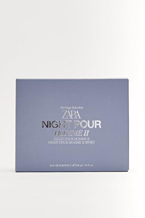 ZARA NIGHT POUR HOMME II + NIGHT POUR HOMME II SPORT EDP 100ML 2 x 100 (İNDİRİMSEHRİ).