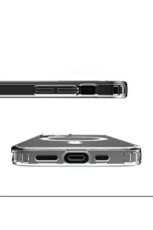 Anunnaki Apple Iphone 14 Pro Max Kılıf Magsafe Mıknatıs Wireless Kablosuz Şeffaf Kılıf