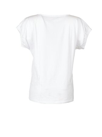 Vedi Yuvarlak Yaka Baskılı Kısa Kollu Beyaz Kadın T-Shirt 2243104