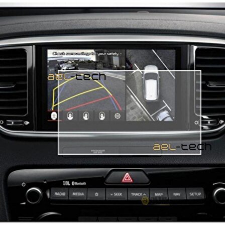 Oled Garaj Kia Stonic İçin Uyumlu 8 inç Navigasyon Temperli Nano Ekran Koruyucu