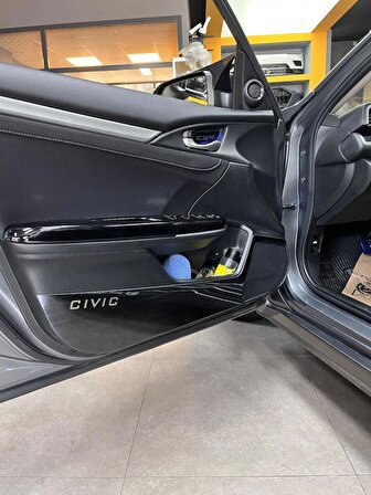 Honda Civic 2016-2021 Fc5 Kapı İç Koruma Kaplama Titanyum Siyah