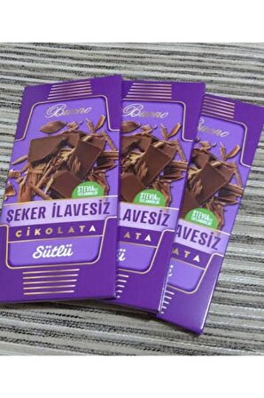 Şeker Ilavesiz Çikolata Sütlü Stevyalı Stevia Ile Tatlandırılmış Diyabetik 100 Gram Şekersiz