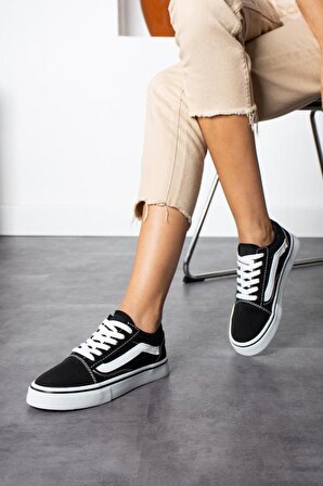 Siyah  Beyaz  Günlük Unisex (Kadın/Erkek) Sneaker