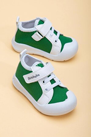 Şirinbebe Şiringenç Keten Yeşil Erkek İlkadım Bebek Çocuk Ayakkabısı