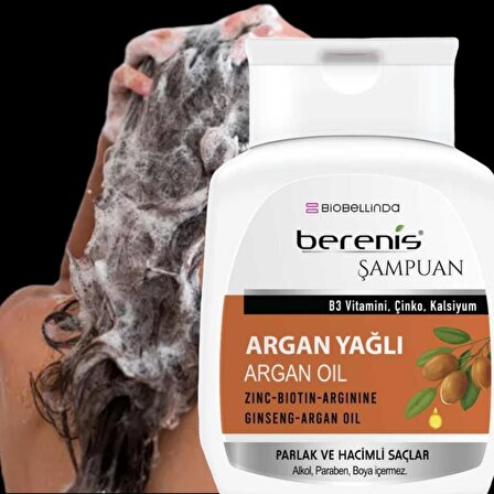 Berenis Argan Yağlı Şampuan 290 ml Parlak ve Hacimli Saçlar 