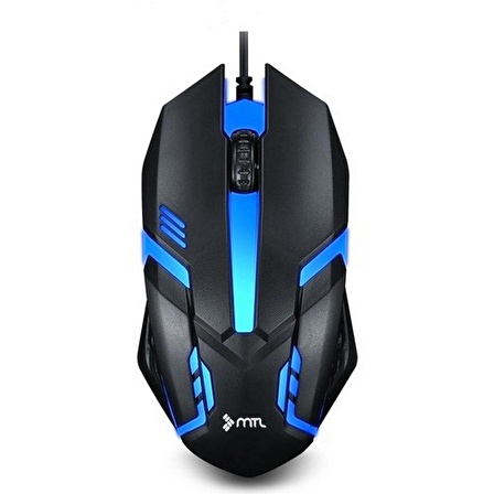 MTL Mt8203 Kablolu Mouse Bilgisayar Faresi 1200 Dpi RGB Işıklı Siyah