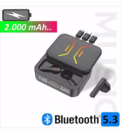 Power M80 2000 mAh Powerbankli Bluetooth Kablosuz Kulaklık 5.3V