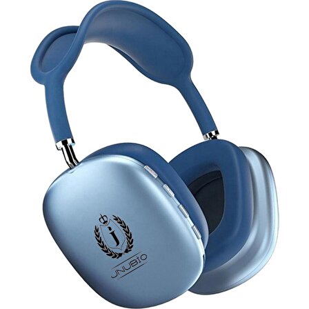 Jnuobi A-9 Kablosuz Kulak Üstü Mikrofonlu Bluetooth Kulaklık FM /TF Mavi