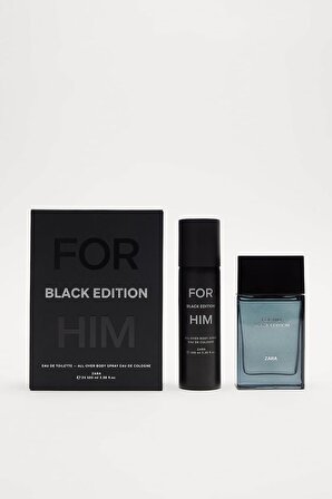 ZARA FOR HIM BLACK EDITION EDT + ALL-OVER SPRAY EDC 100 ML İNDİRİMSEHRİ