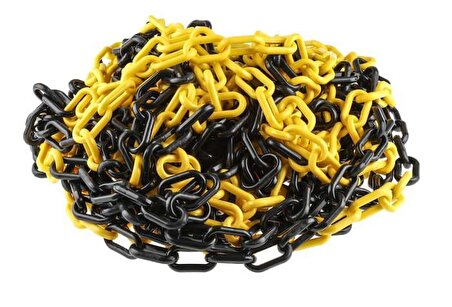 Force Chain 6 MM 5 Mtr. Sarı Siyah Plastik Zincir